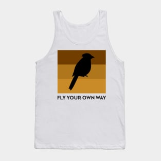 Fly Your Own Way Parrot Bird design, Motivational Quote Tank Top